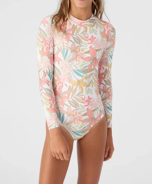 O’NEILL Girl's Dalia Floral LS Surf Suit